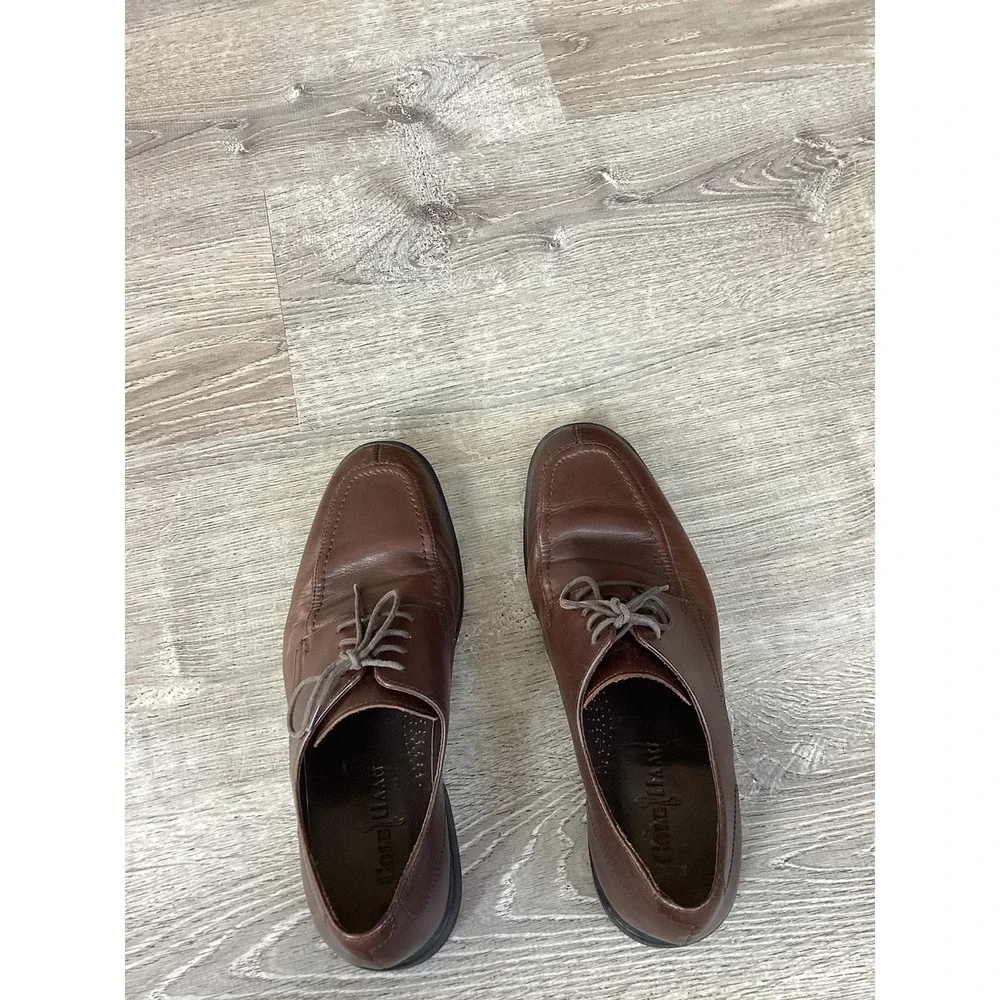 Cole Haan C10697 Stylar Split Toe Leather Brown Apron Oxford Shoes Men's Size 9